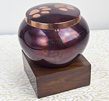 Wooden Barrel urn with name plate - Code - UC - L